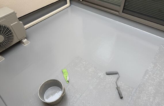 豊中市バルコニー2箇所、FRP防水工事| 拠点の豊中市と周辺地域で防水工事を行うassist
